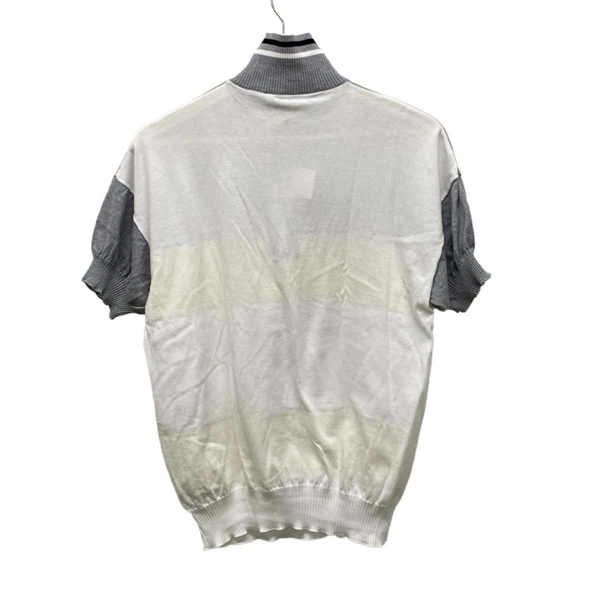 PLAN C プランシー 半袖カットソー サイズ38 M レディース - 白×グレー×マルチ