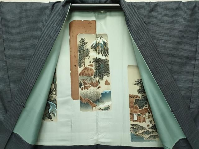 平和屋本店■極上　男性　本場大島紬　アンサンブル　キングサイズ　120亀甲　総詰め　逸品　CZAA2539s5 平和屋本店□極上 男性 本場大島紬 アンサンブル キングサイズ 120亀甲