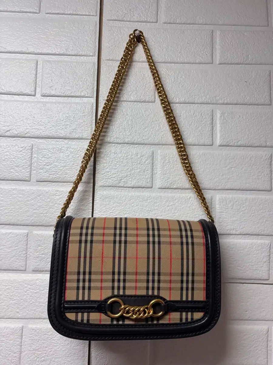 Burberry バーバリー チェック リンク ショルダーバッグ