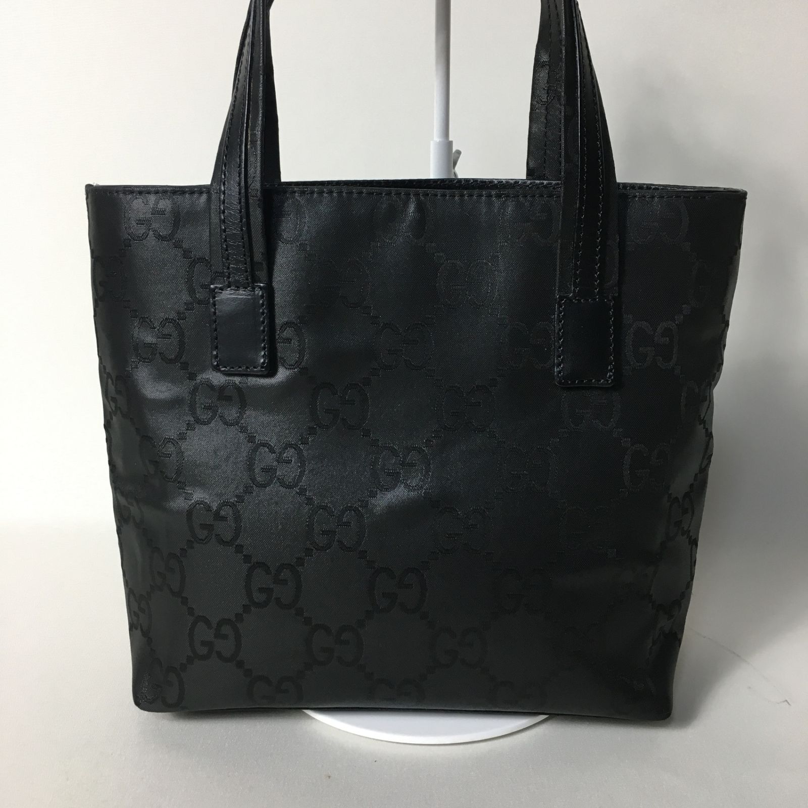 2505-159｜美品｜グッチ GGナイロン ハンドバッグ ブラック - メルカリ