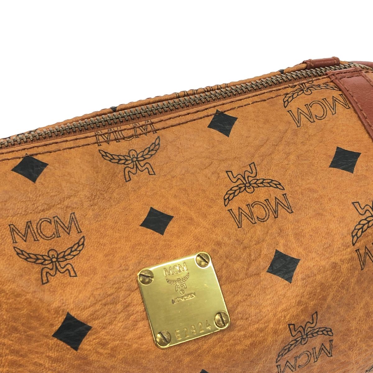 MCM エムシーエム ミニショルダーバッグ キャメル PVC ヴィセトス