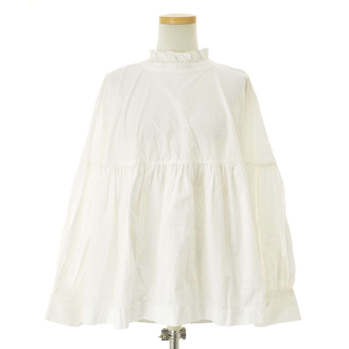 F【nest Robe / ネストローブ】21SS 01211-1110 フリルカラーギャザー 