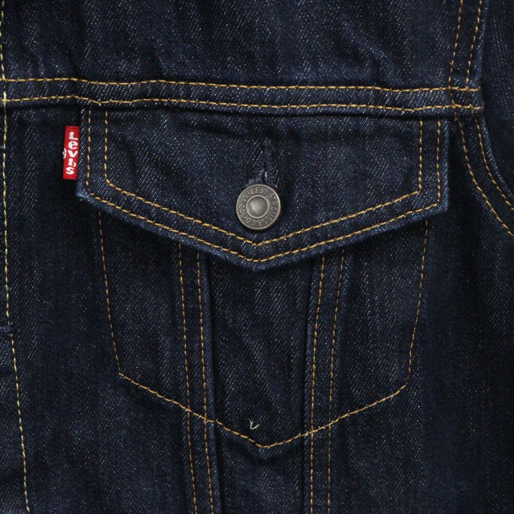 の*ぺ様 リーバイス デニムジャケット ブラックデニム ボタン裏519 Levi's (リーバイス) ボタン裏5098 スモールE 4th デニム