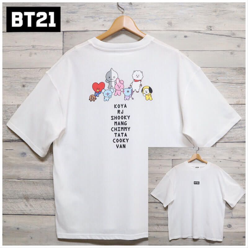 新品 BT21 BTS 半袖 Tシャツ ティーシャツ 半袖Tシャツ ロゴ 刺繍