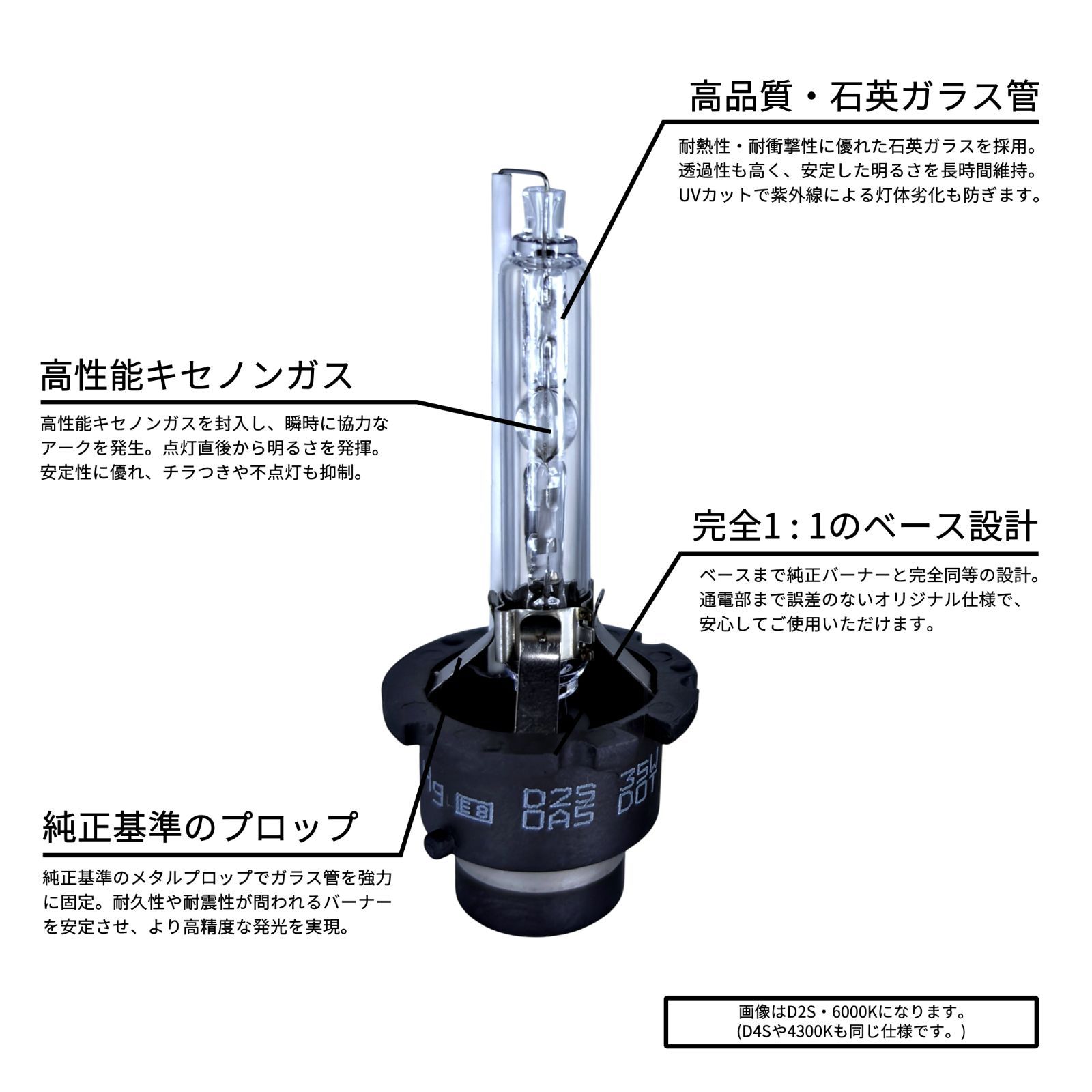 BrightRay D2S HIDバルブ 1年保証 日産 ティアナ L33 車検対応 純正