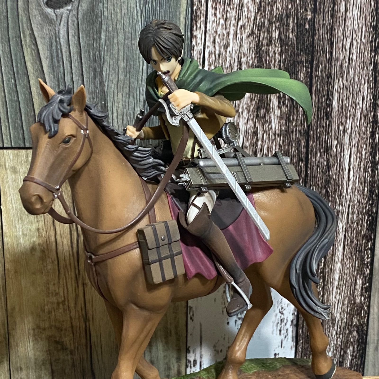進撃の巨人ラストワン賞リヴァイA賞エレン騎馬フィギュア 進撃の巨人