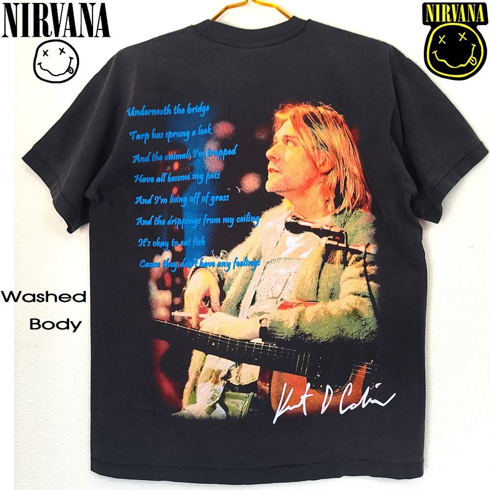 73 NIRVANA ニルヴァーナ Kurt Cobain カートコバーン Tシャツ チャコールブラック Lサイズ 美品 ロックバンド ロックT バンド T ミュージックT ツアーT メンズ レディース ユニセックス ロック パンク バンド フェス ライヴ - メルカリ