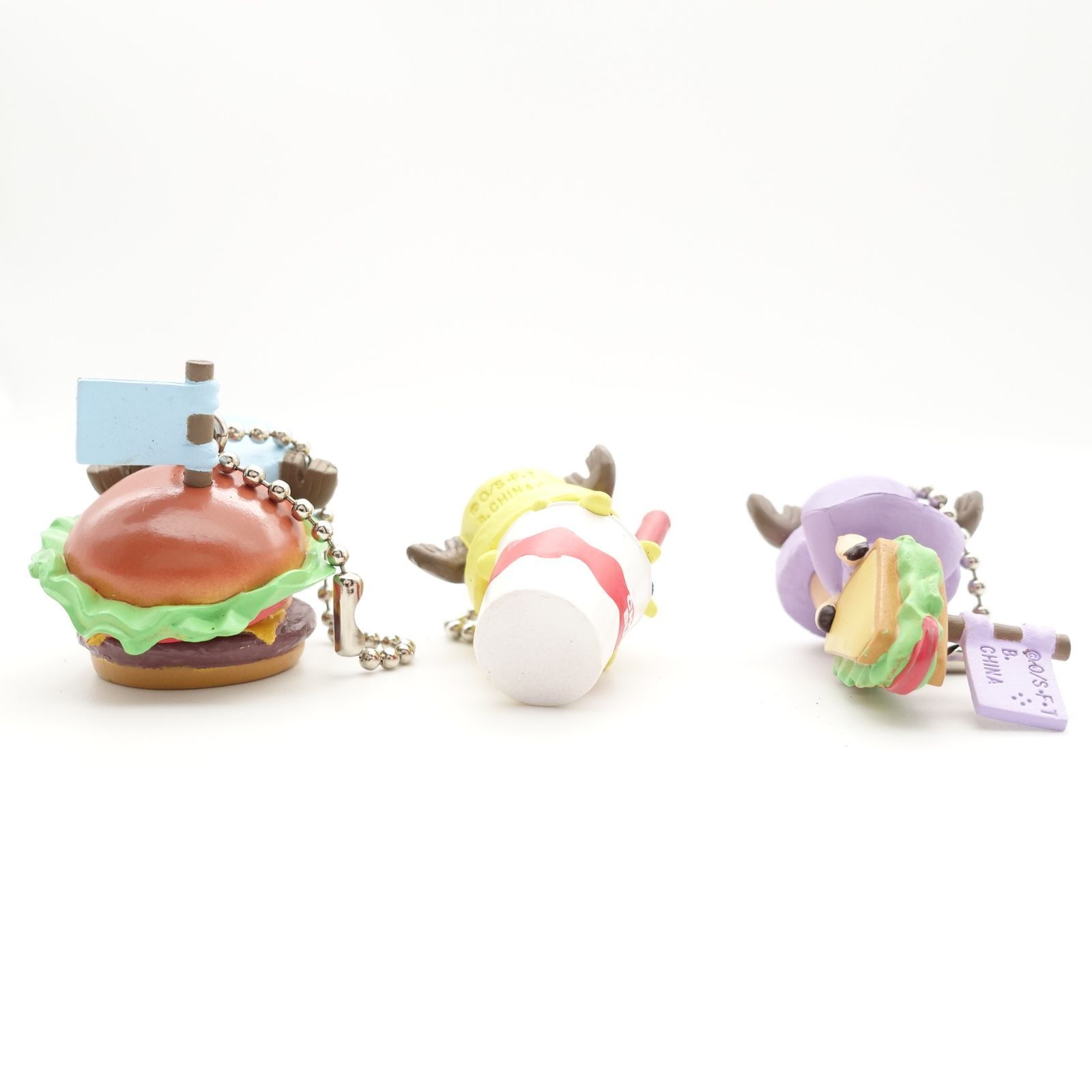 人気新品入荷 バーガーチョッパーマン ワンピース キーチェーン 3種セット × ストラップ