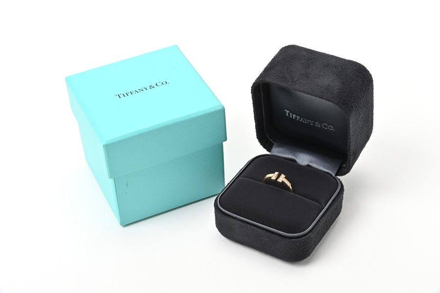 ティファニー / TIFFANY&Co.　ティファニーT ダイヤモンド ワイヤー リング　Au750/K18YG　# 7　60147091　【中古】 商品番号 L-156073