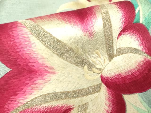 九寸名古屋帯 総刺繍