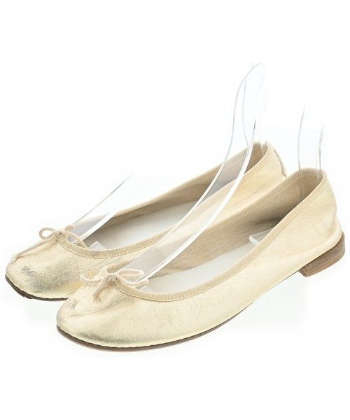 TAO タオ バレエシューズ/オペラシューズ 嘆く 23.5cm 白xゴールド  