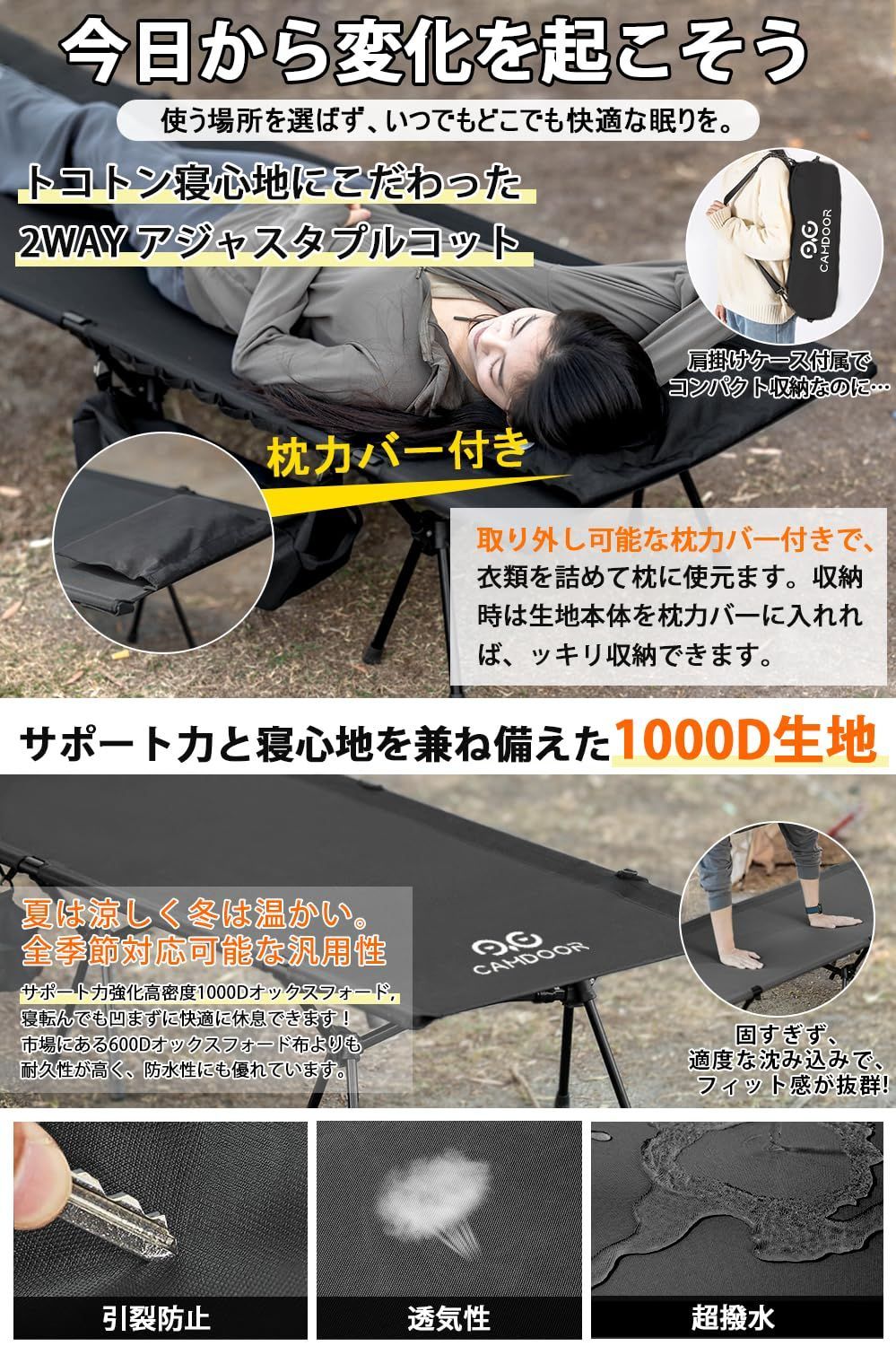 高密度1000Dオックスフォード-枕カバー付き