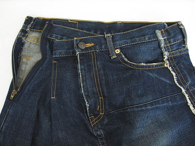 美品　JUNYA WATANABE デニム　スカート M　　 AD2005 人気】 JUNYA WATANABE デニムスカート 再構築 - メルカリ