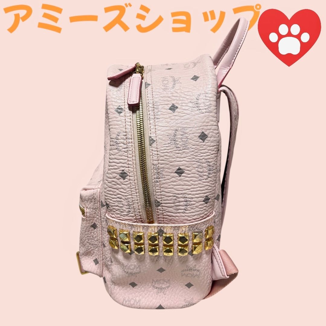 MCM ヴィセトス柄パウダーピンクリュック