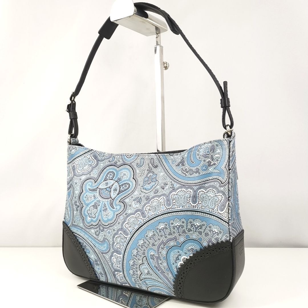COACH 】G A-3 コーチ 8145 レザー ペイズリー柄 ワンショルダー 