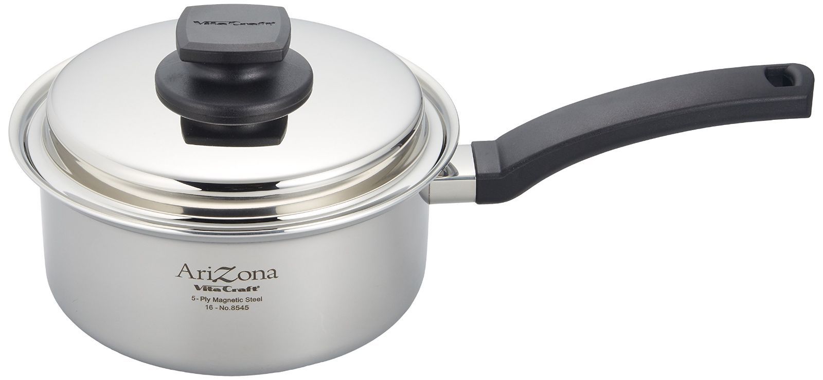【数量限定】17cm アリゾナ レシピ付 片手鍋 8545 ビタクラフト シルバー