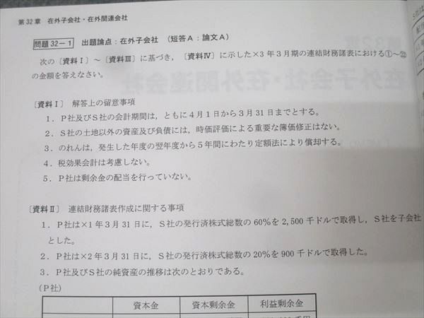CPA会計学院 公認会計士講座 財務会計論(計算) 個別計算問題集1～6/