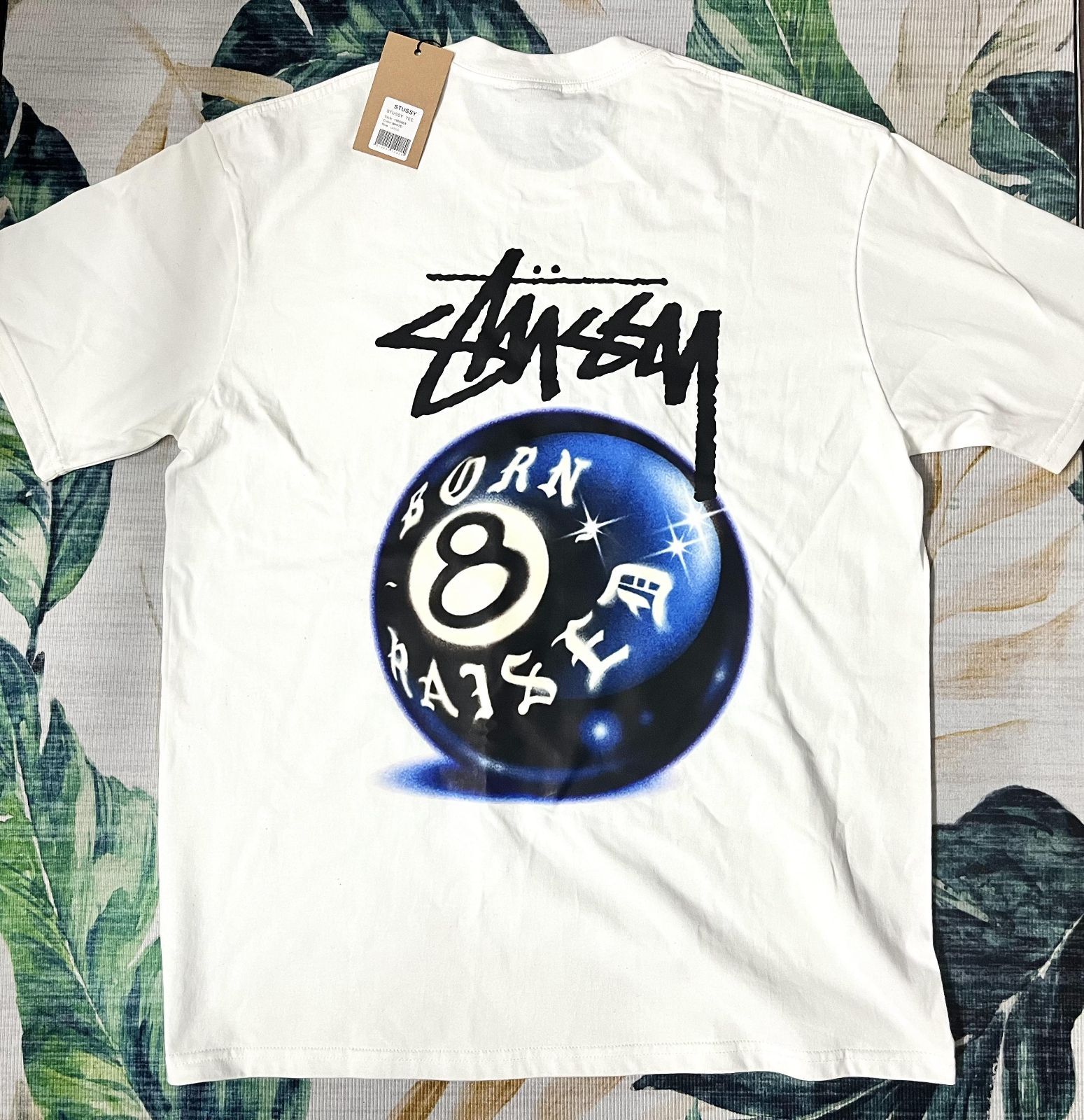 ステューシー Stussy & BORN X RAISED 8 BALL TEE ホワイト Tシャツ ...