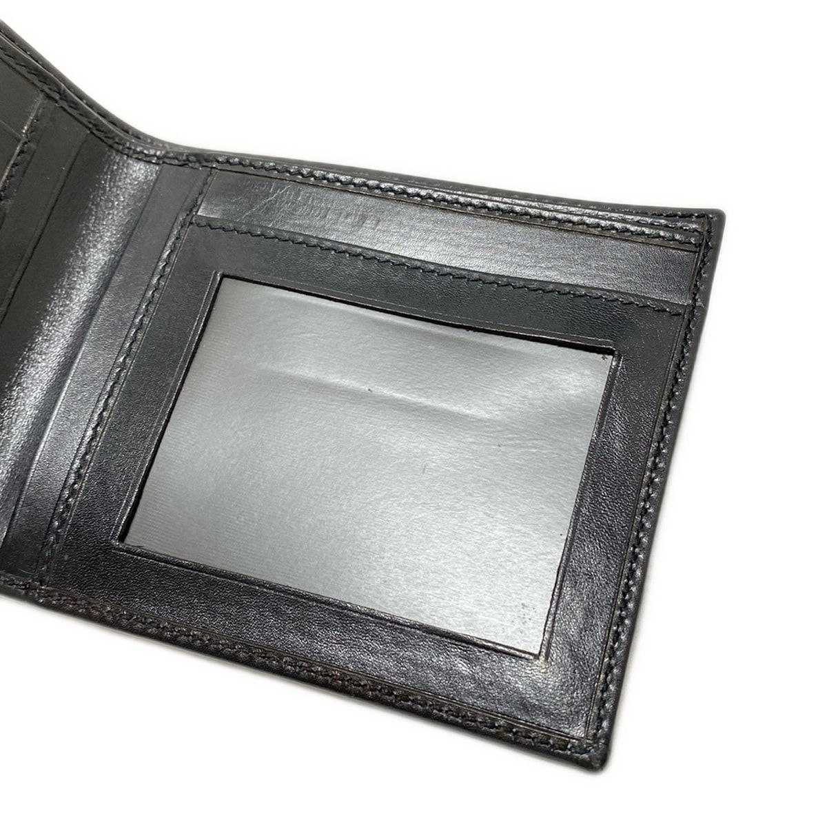 GUCCI(グッチ) 2つ折り財布 オールドグッチ 黒×ゴールド レザー
