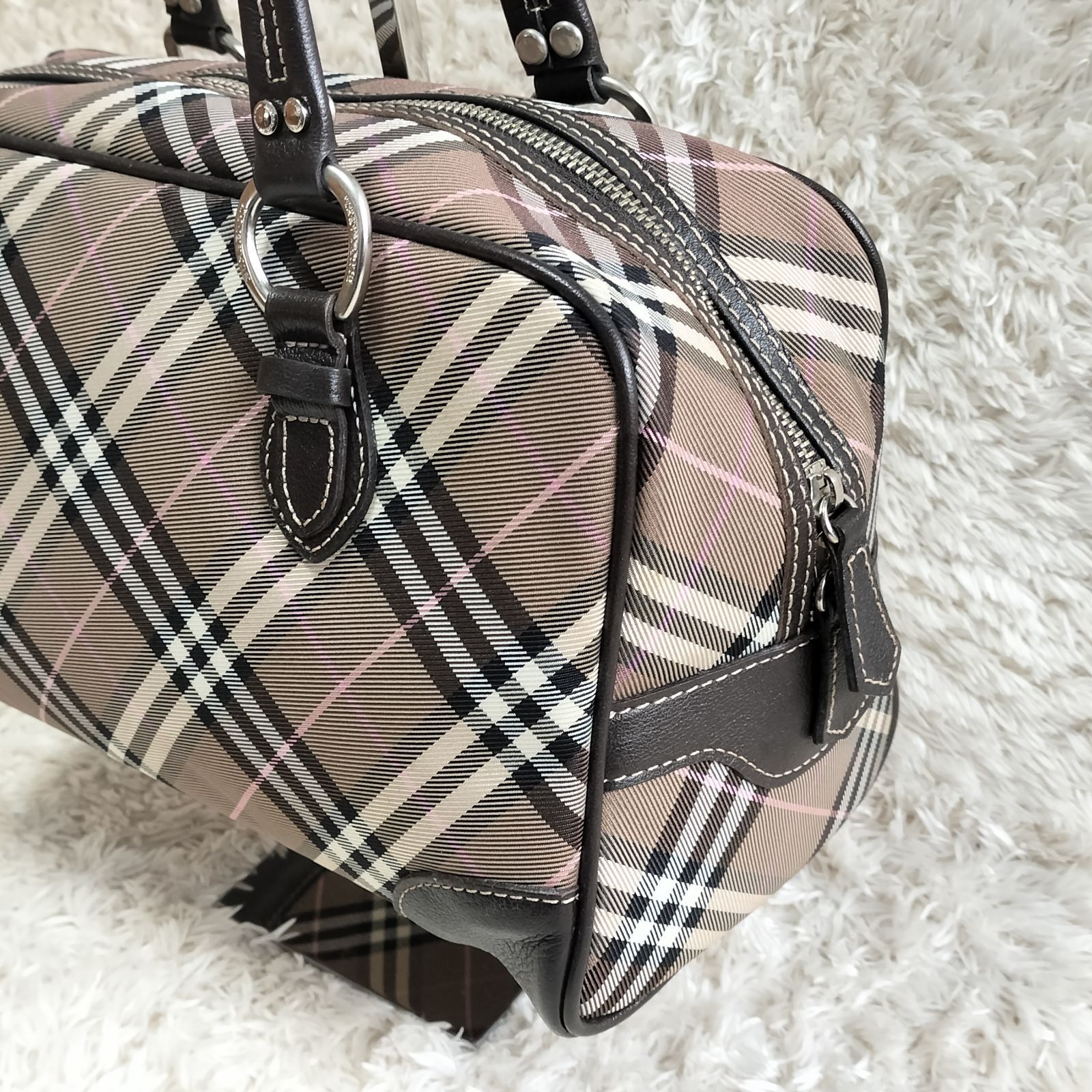 大人気】BURBERRY BLUE LABEL ミニボストンバッグ ノバチェック 