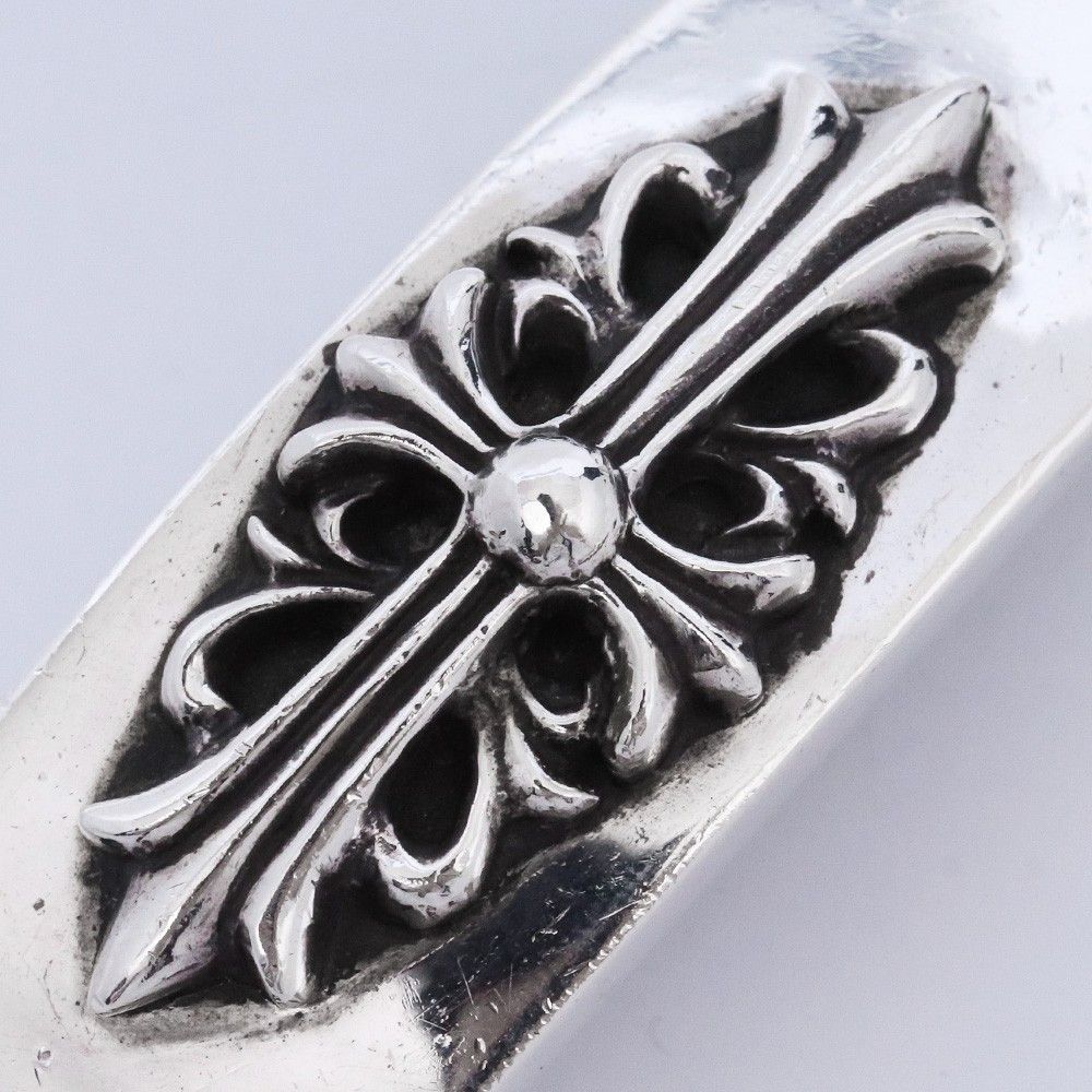 CHROME HEARTS フローラルクロス ID ブレスレット クラシックチェーン