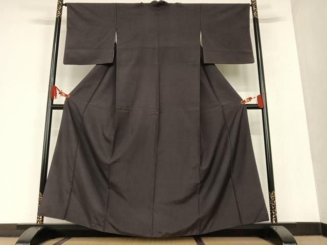 平和屋着物○上質な紬 色無地 黒紅色 正絹 逸品 AAAU8030zg - メルカリ 