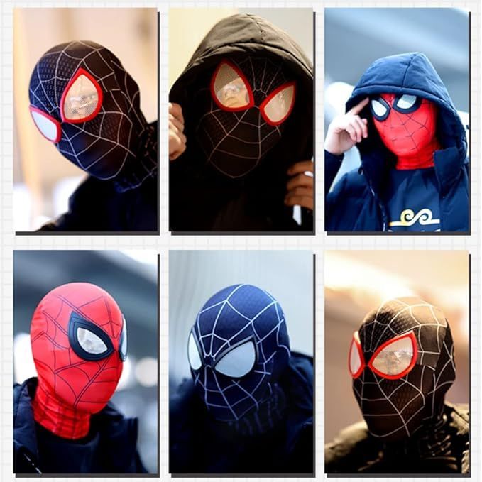 コスプレ スパイダーマン マスク 3D形状を保ち ヘッドギア コスプレ スパイダーマン マスク 3D形状を保ち ヘッドギア