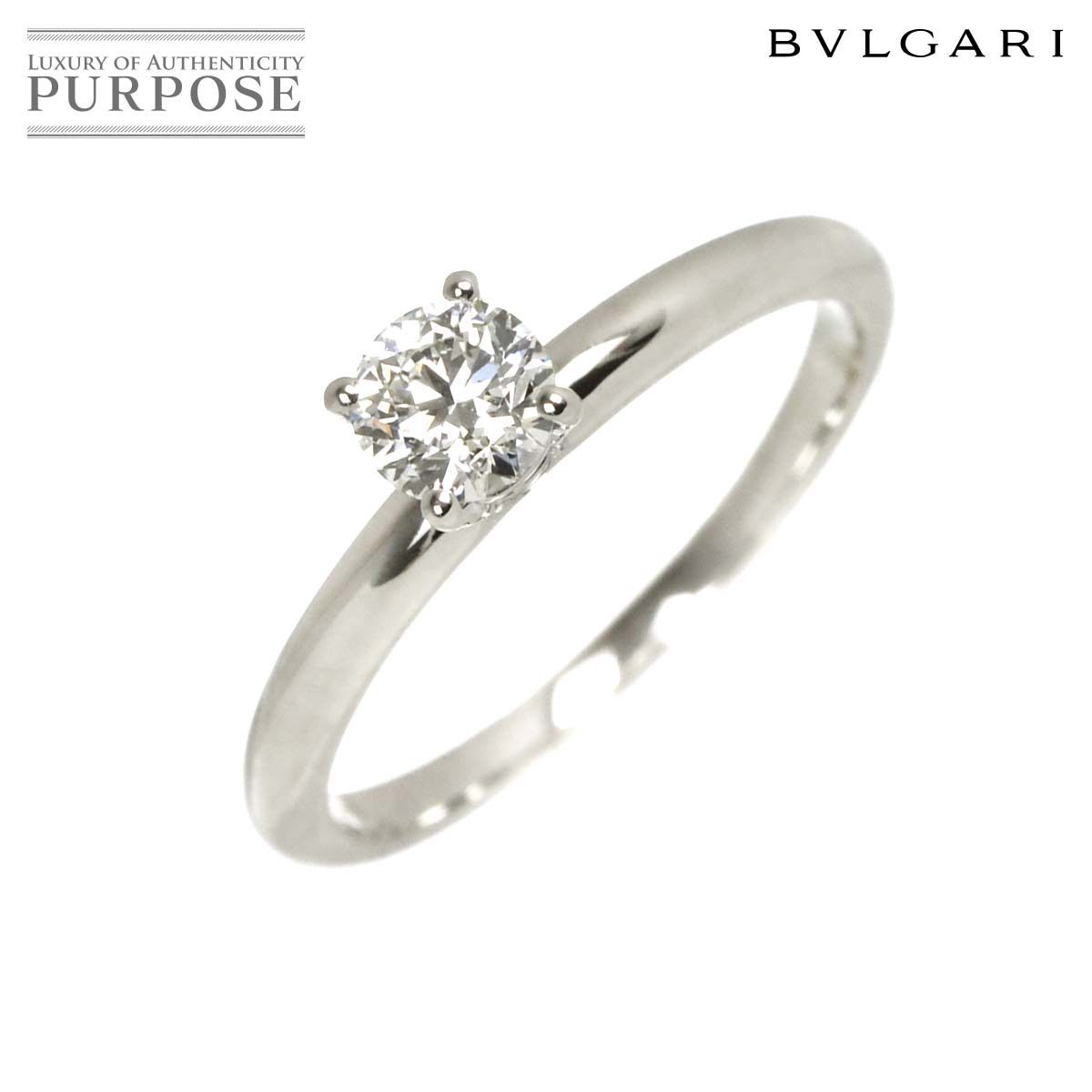 ブルガリ BVLGARI ローマ アモール ダイヤ 0.30ct H|VS2|VG 7号 リング Pt プラチナ Diamond Ring 90279524