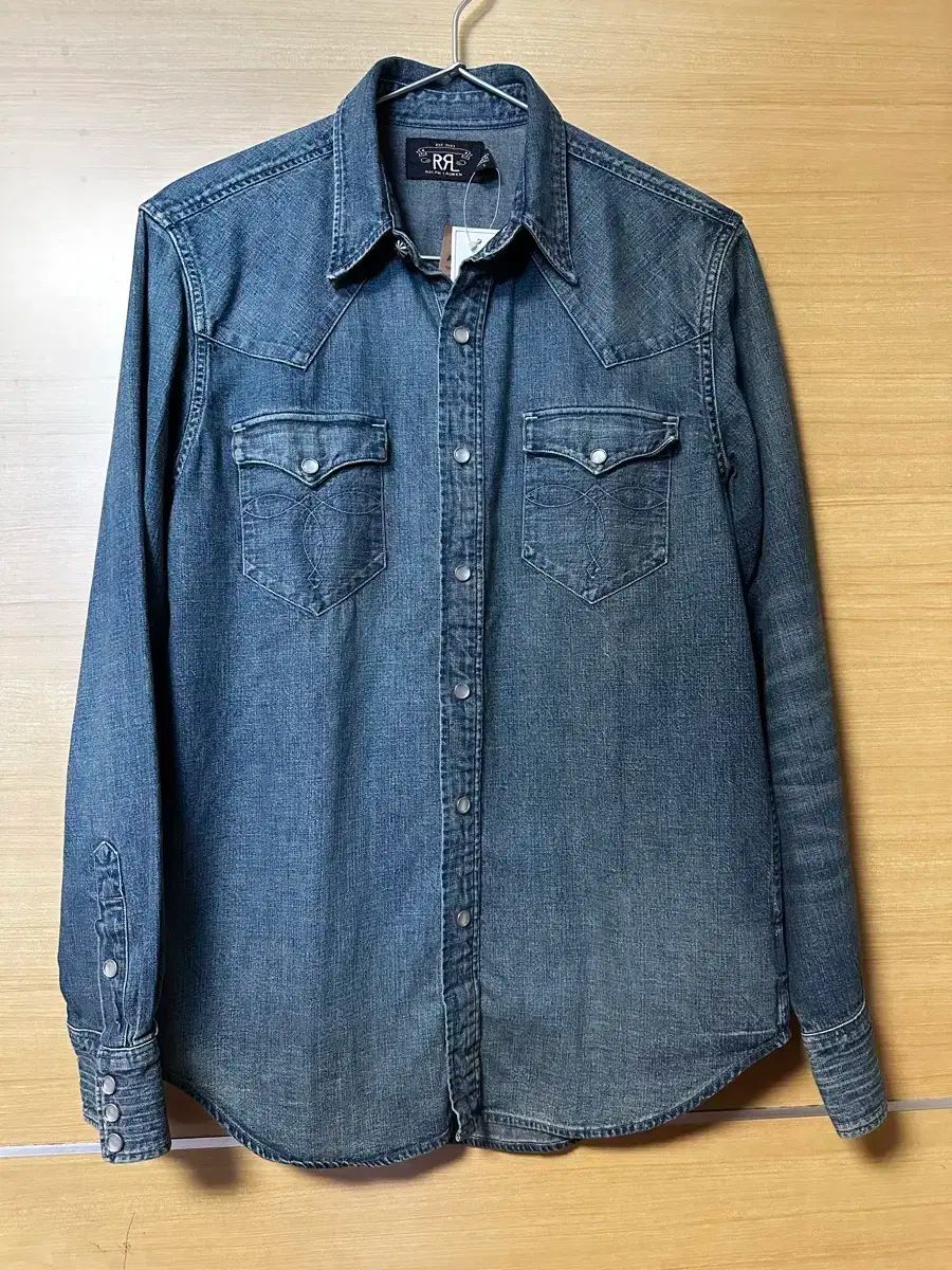 ダブルアールエル RRL スリムフィット デニム ウエスタンシャツ