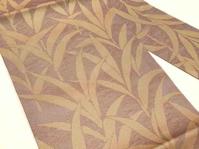 平和屋着物＊夏物 西陣 川島織物 九寸名古屋帯 枝花文 金