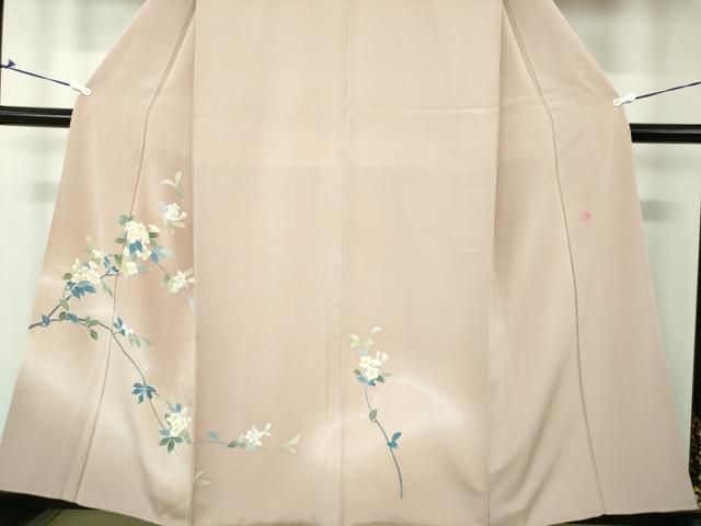 平和屋着物○本加賀友禅作家 南克治 訪問着 枝花文 暈し染め 正絹 逸品