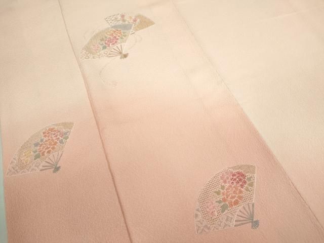 平和屋着物○中国三大刺繍 スワトウ刺繍 訪問着 地紙重ね枝