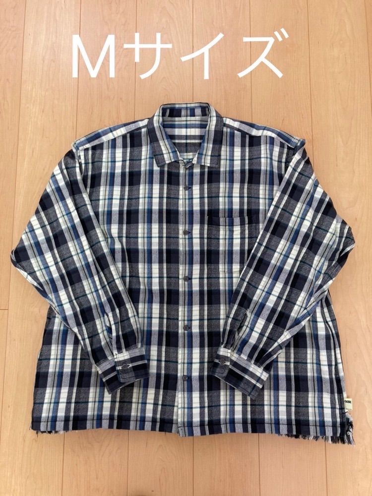 BEAMS SSZ BS SUSO CUT SHIRTS條紋格子破壞毛邊流蘇長袖襯衫外套Taobao