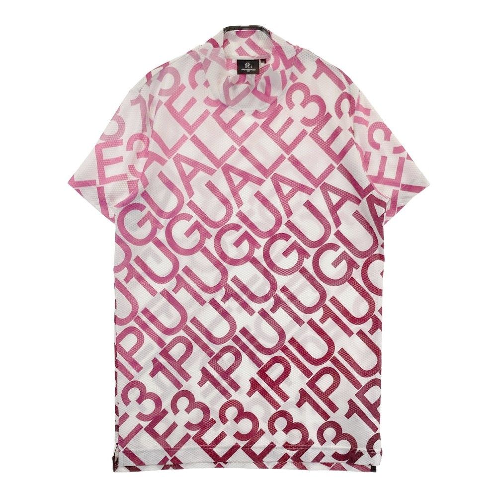 サイズ 4 1PIU1UGUALE3 GOLF ハイネック 半袖Tシャツ ロゴ柄 レッド系 240101436975 ゴルフウェア メンズ ストスト