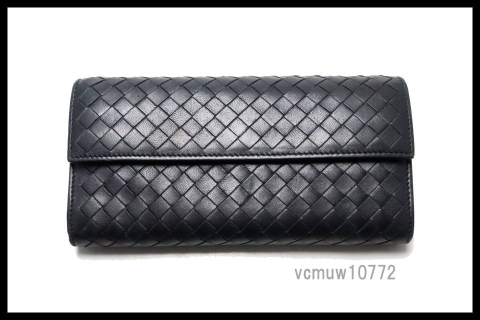 新タグ 美 BOTTEGA VENETA イントレチャート レザー 2つ折り長財布 ボッテガヴェネタ 0522yo252-2D