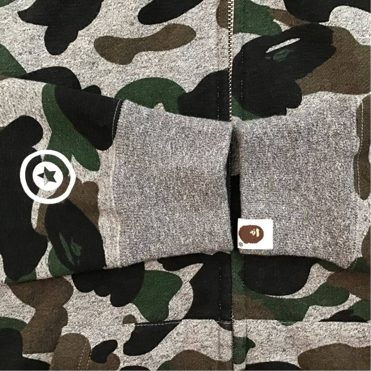 2015年 Heather grey シャーク パーカー Mサイズ shark full zip hoodie a bathing ape BAPE camo エイプ ベイプ アベイシングエイプ