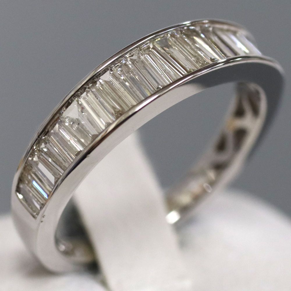 K18WGテーパーダイヤモンドリング D0.59 2.9g #12 ホワイトゴールド  