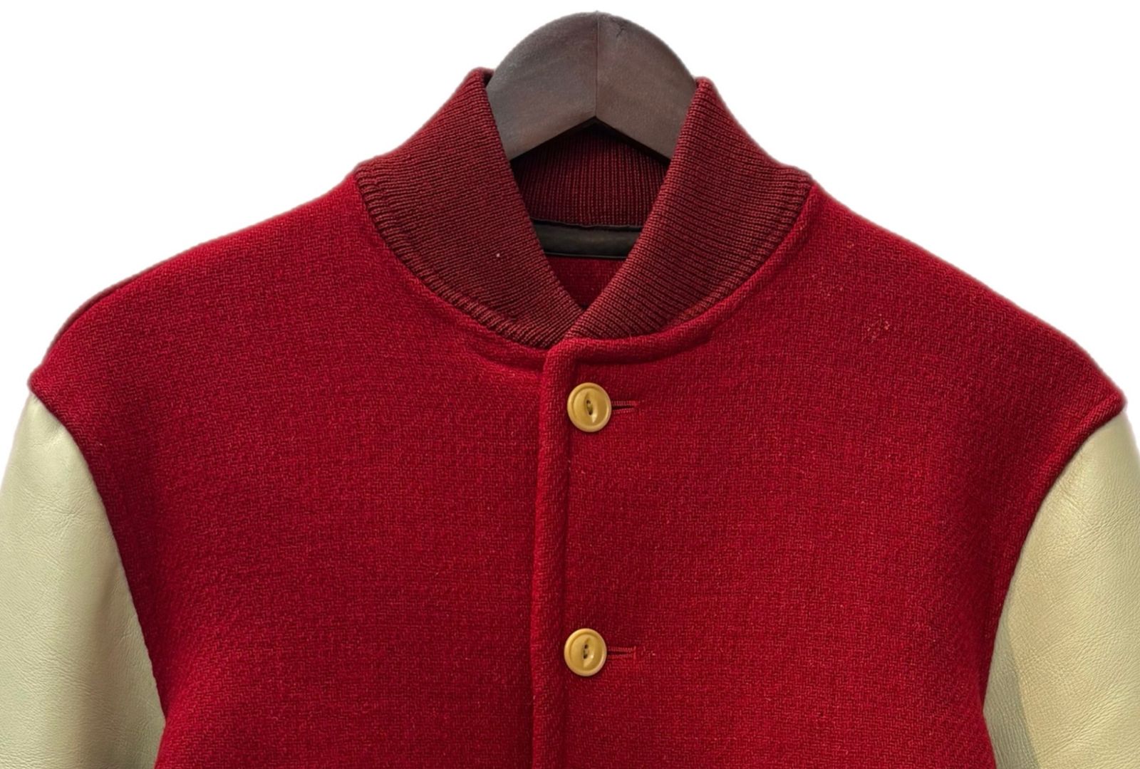 MILITARY THE REAL McCOY'S◇スタジャン/38/ウール/RED/レザー