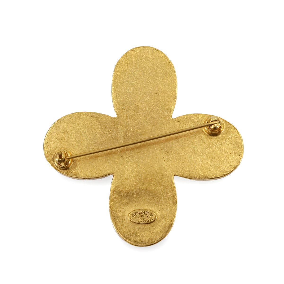 CHANEL クローバー型ブローチ 輝かしいココマーク♡クローバー【CHANEL】 ブローチ (CHANEL