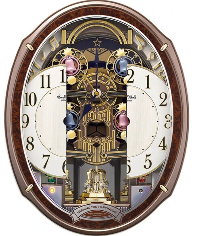 壁掛け時計　電波時計　メロディ付 SEIKO 送料無料-SEIKO ミッキー＆フレンズ 電波からくり掛け時計