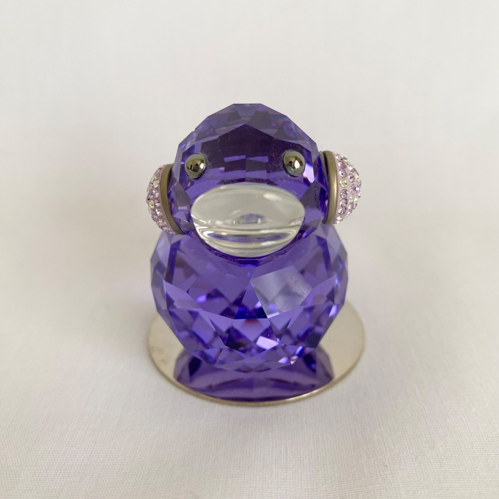 SWAROVSKI スワロフスキー クリスタルパープル DUCK J ハッピーダック