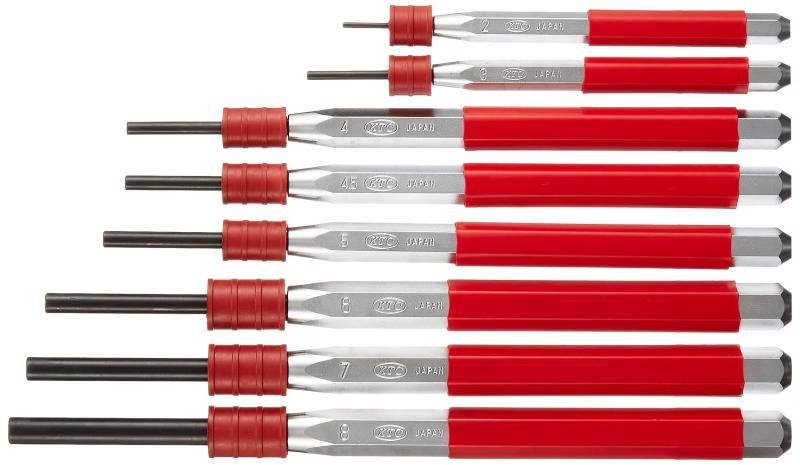 京都機械工具 KTC ノックピンポンチセット 8本組 PK8