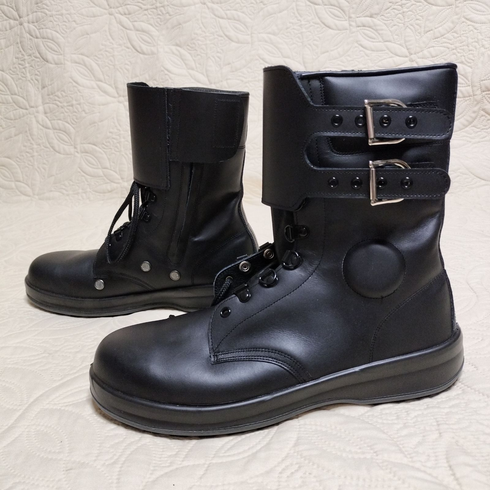 Simon 防水安全靴 サイドジップ 半長靴 27 cm EEE JIS規格 牛革 レザー