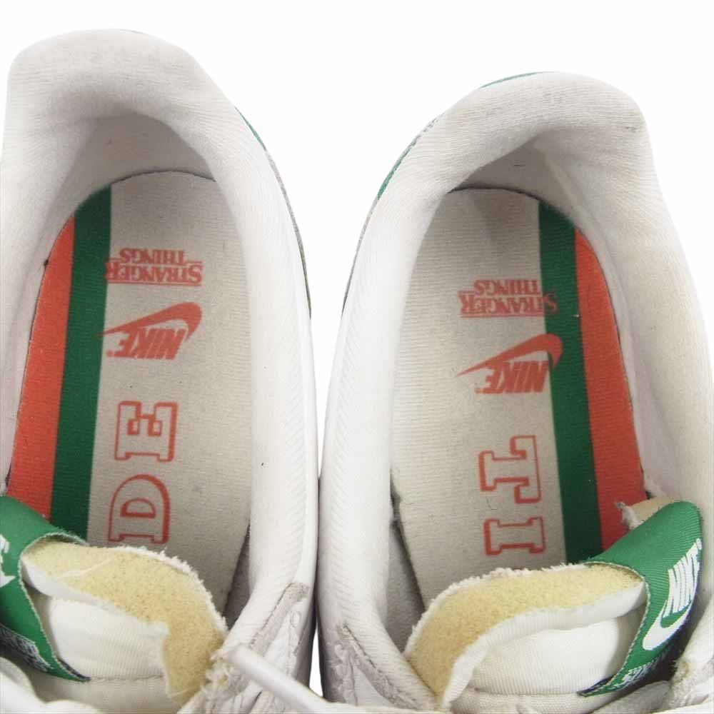 NIKE ナイキ スニーカー CJ6106-100 × Stranger Things ストレンジャーシングス Classic Cortez  クラシック コルテッツ ホーキンス ハイ スクール スニーカー グリーン系 26.5cm【中古】