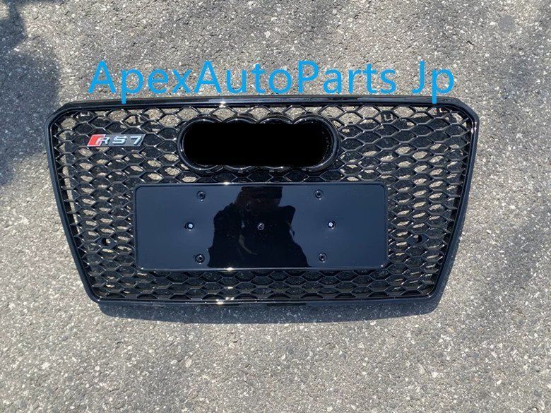 2012-2015年モデル アウディA7 S7 改造用 RS7グリル A7 ハニカムフロントグリル フロントフェイス エンブレム付きsq FFCRYSTALESIA_COM