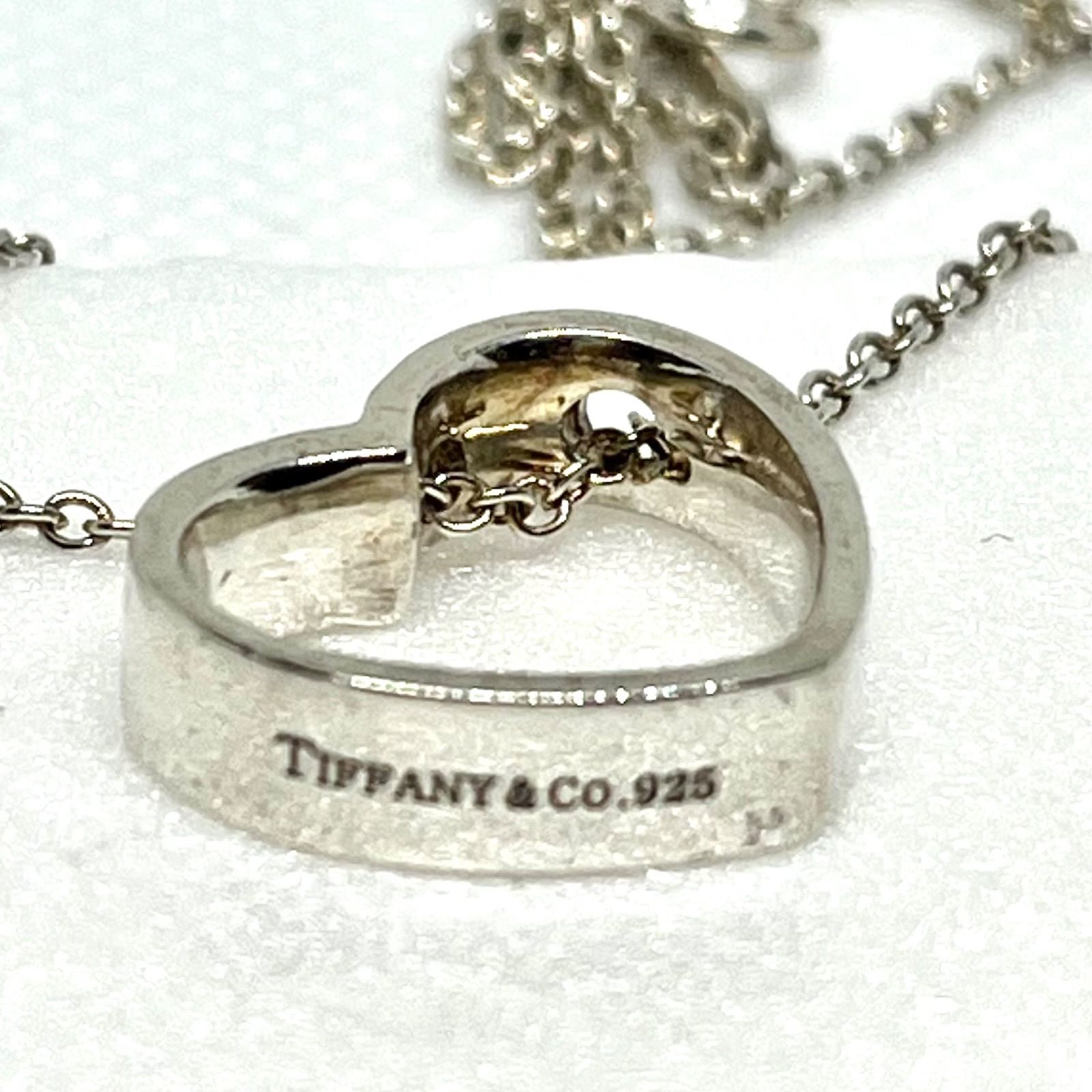 ティファニージオメトリック ハート ネックレス シルバー925 箱付き