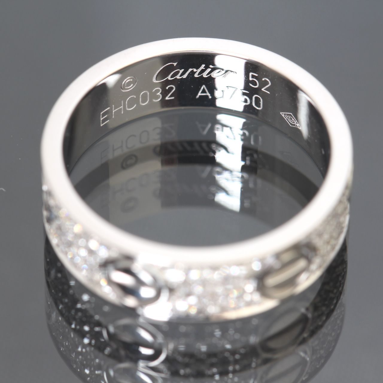 Cartier カルティエ ラブリング パヴェダイヤ 750YG 天然ダイヤ