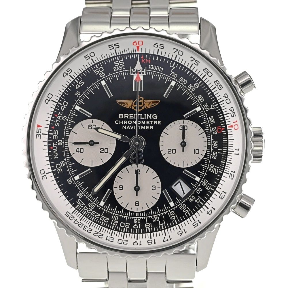 ブライトリング BREITLING A23322 ナビタイマー クロノグラフ デイト 自動巻き メンズ美品箱付き J#136945
