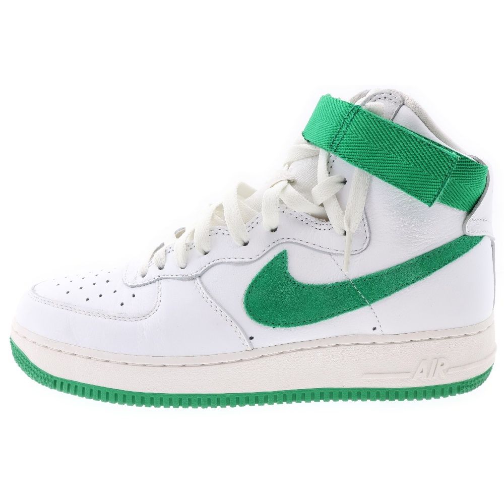 NIKE (ナイキ) AIR FORCE 1 HI RETRO QS エアフォース1 ハイレトロ ハイカットスニーカー US9.5/27.5cm  743546-104 ホワイト/グリーン - メルカリ
