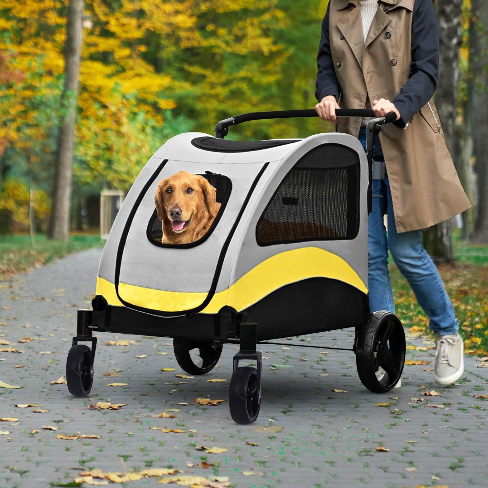 BingoPaw ペットカート 大型犬 ペットバギー 飛び出し防止 介護 移動